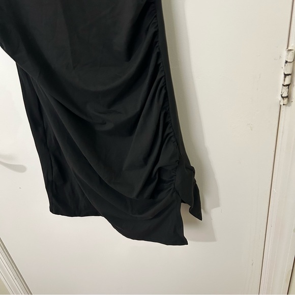 SHEIN | black sexy asymmetrical shoulder bodycon mini dress | large - Picture 10 of 11